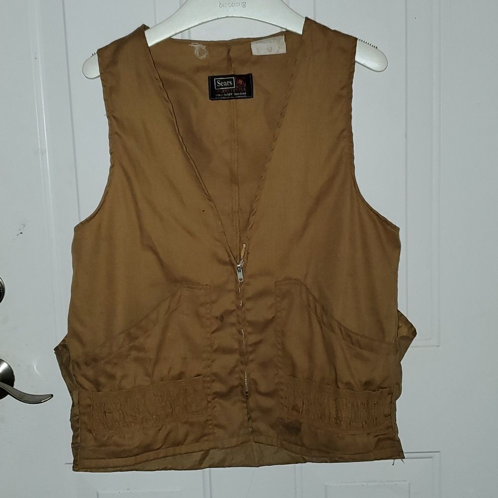 Vtg Sears Hunting Vest Medium M